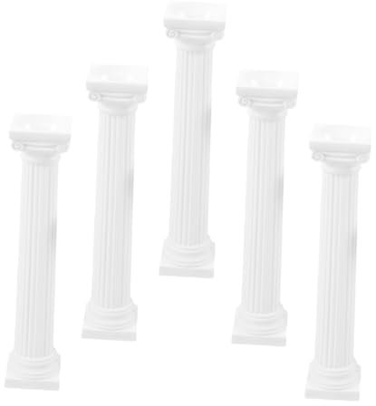 TOPBATHY 5pcs Mini Roman Column Statue Set 6 Square Pillars Photo Prop Desk Decoration for Wedding Table Diy Crafts Sand Table Roman Pillar Decor