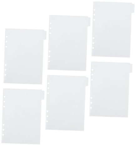 DOITOOL 6 Blätter Binder-Bargeldbrief Ordnertaschen Registerkarten Pads visitenkarten aufbewahrung budgetbuch Mehrzweck-Budgettasche kleine Tascheneinlagen für Haushaltsbücher pp