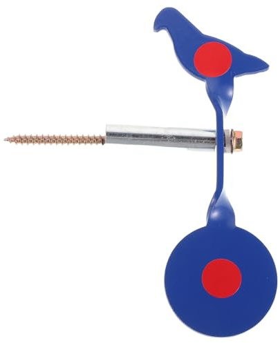 HOODANCOS Bersaglio da Tiro Rotante in Metallo Blu a Forma di Piccione Resistente alle Intemperie Montaggio Rapido su Albero per Allenamento all’Aperto e Feedback Visibile Immediato