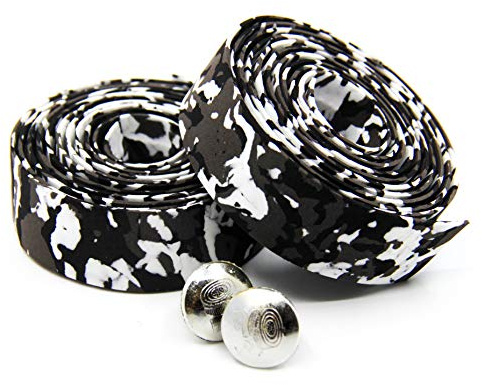 YAVO-EU Rennrad Lenkerband Cycling Fahrrad Mountainbike Rutschfest und einfach anzubringen (Schwarz-Weiß-Tarnung)