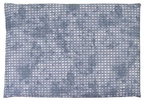 Coussin aux graines de lin 30x20cm. Coussin thermique utilisable chaud ou froid (used look bleu-gris)