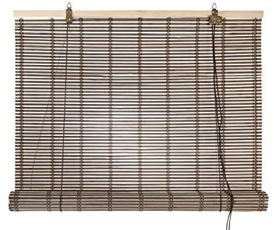 HERSIG - Estor Enrollable de Bambú Natural 60 x 140 cm - Persiana Enrollable Interior y Exterior - Estilo Natural para Ventanas - Privacidad, Resistencia y Fácil Instalación - Marron Oscuro