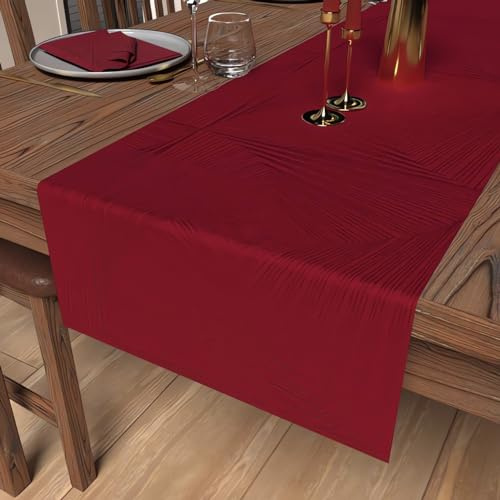 Soleil d'ocre, Chemin de Table 40x180 cm Luxury Rouge
