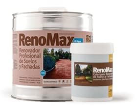 Renomax - Resina Hormigon Impreso y Superficies Porosas Al Agua + Tinte Hormigon Impreso Color Pizarra, 2L Cubre hasta 20m² | Repara y Protege Suelos,Fachadas | Fácil de Aplicar, Garantía 5 Años