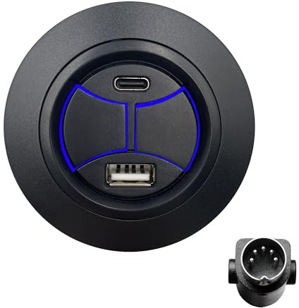 2 Button 5 Pin Power Recliner Round Hand Control with USB Type A C Port