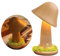 Luolety Tischlampe aus Holz, Pilz, 150° drehbarer Kopf, 3 Farben dimmbar, perfekt für Schlafzimmer, Wohnzimmer usw.