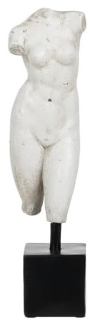 BigBuy Home Escultura Blanco Negro Resina 14 x 11 x 43 cm Busto - Marca EAN: 8445146104717