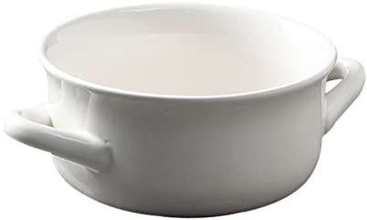 TTKmlGsD French Onion Soup Bowl, 30 Ounce Kitchen Bowl, Round Soup Pot, Suitable for Pasta, Salad, Oatmeal, stew, Beef stew-red (Size : White)