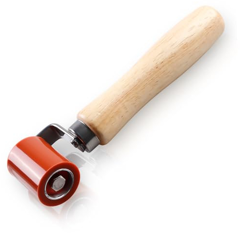 WEGREAT Rouleau de pression en silicone : rouleau de couture en caoutchouc dur résistant aux hautes températures de 40 mm, rouleau de pression à la main rouleau de pression Outil pour rebords et pour