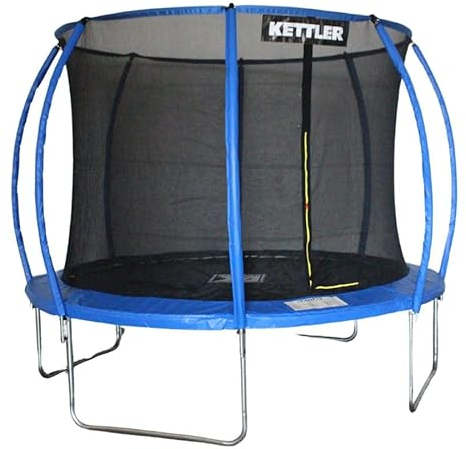 KETTLER Gartentrampolin Jump 305, Ø 305 cm, mit Sicherheitsnetz, für Kinder und Erwachsene (Blau)