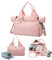 Gym Yoga Bag Damen Yogatasche Groß Workout-Tanz-Tragetasche,Sporttasche für Damen,Sport-Reisetasche,Mit versteckter Yogamattenhalterung und Schuhfach,Geeignet für Fitness, Yoga, Schwimmen usw (Rosa)