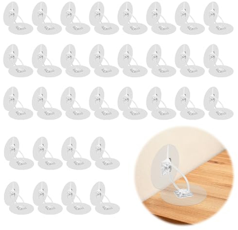 32pcs No-Drill Furniture Anchors, Anti Tip Wall Anchors for Furniture with 32 Nylon Straps Strong Adhesive Proofing Earthquake Fixing Kit for Baby Children & Pets Safety Essentials Products