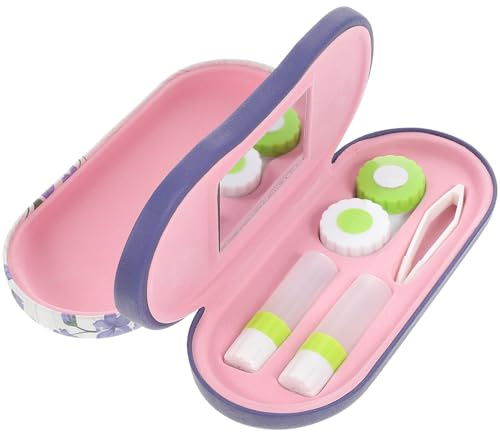TOKIDNY Estuche Doble para Lentes y Gafas Compacto y Sellado Accesorio de Viaje Práctico para Almacenamiento Seguro y Portátil de Anteojos y Lentillas Diseño Dos Uno para Uso Diario y