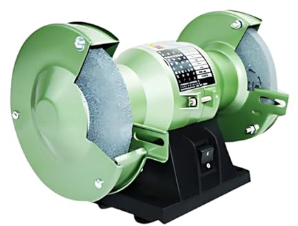 PRECISTECH Grinder da Banco 5/6 Pollici Compatto, Smerigliatrice Multifunzione con Protezione, Lucidatrice da Tavolo E Utensile Fai da Te per Metallo E Coltelli(5in)