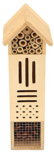Zerodis Casas de Insectos Casa de Insectos de Madera Casa de Mariquita de Madera Hecha a Mano Hábitat de Beneficiosos Naturales para Jardín y Patio Casas de Abejas para el Jardín de Abejas