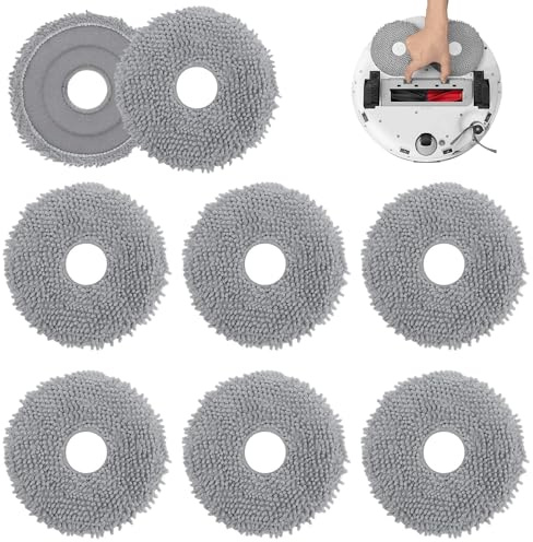 DONFORTLY 8 Trapos de Fregado Compatibles con Roborock Q Revo, Paños Reutilizables de Alta Absorción para Robot Aspirador, Recambios Lavables para Limpieza de Suelos