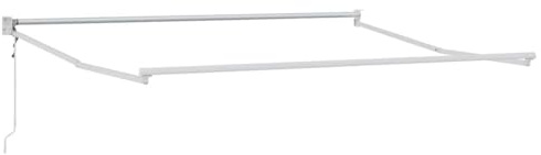 LMTYOENFG Toldo con brazo articulado, color blanco, 300 x 250 cm, parasol extensible de aluminio con manivela y motor para terraza, jardín y balcón, eléctrico 230 V