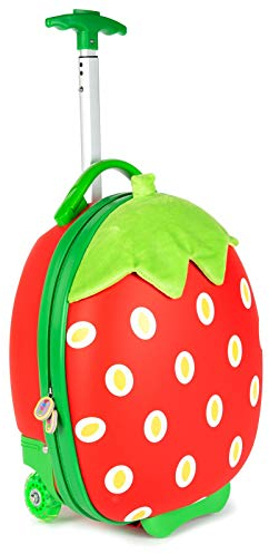 boppi - Kinderkoffer – Trolley für Kinder Tiny Trekker – Koffer für Kinder Jungen & Mädchen – geeignet als Handgepäck – 17 l, Erdbeere, one Size