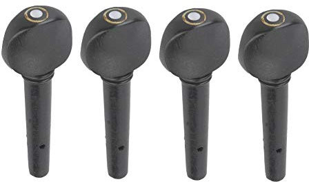 Bnineteenteam Clavijas de violín de 4 Piezas, Cuerdas de violín Clavijas de afinación del Eje Accesorios Madera Maciza de ébano para 1/2 1/4 1/8 Violín(para 1/4 violín)