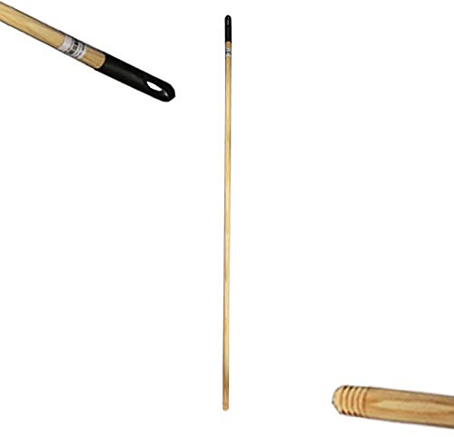 Acan - Mango de Repuesto para Escoba, 140 cm, Madera, con Rosca y capuchón de plástico