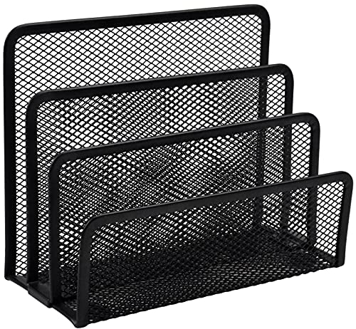 Briefständer Metalldraht mit 3 Fächern, Schreibtisch Organizer, Briefhalter aus Drahtgeflecht, Katalogsammler, Zeitschriftenständer Buchständer, für Arbeitzimmer Büro Wohnzimmer Arbeitsplatz