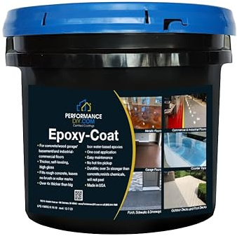 PerformanceDIY Good Half Kit Epoxy Floor Coating- Gray Base with Canyon Brown 1/4 Flakes-Light Flake Coverage,Covers 250 sq. ft.-for Garage,Basement, Patio,Commercial Floors,Concrete-Non-Toxic