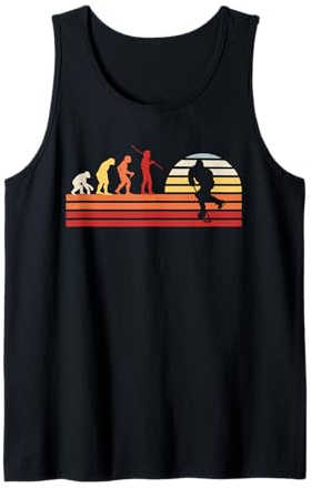 Hochey Sobre Hielo Deporte Retro - Vintage Patinador Hockey Camiseta sin Mangas