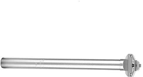 Dioche Sattelstütze, 25,4 x 300 mm Stoßfeste Sattelstütze aus Aluminiumlegierung für Mountainbikes und Rennräder(Silber)