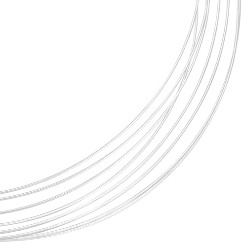 Beebeecraft 26 Gauge (0,4mm) Basteldraht Silber Silberdraht 925 für Schmuck Tot weich Silberdraht Kupferkern Schmuck Draht Craft Für Drahtwickel DIY Schmuckherstellung, 1M