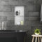 LuxeBath Wandnische Doppel aus Edelstahl, 30x60x10 cm, Silber, Duschnische, Randlos, Einbauregal, Flexibler Einbau, Befliesbare Nische für Badutensilien, Duschablage, Doppelregal Badezimmer Lagerung