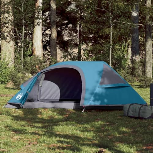 Tino Tech Kuppel-Campingzelt 1 Person Outdoor Tent Blau 230x140x88 cm Polyester Winddicht Campingzelt Wurfzelte Trekkingzelt
