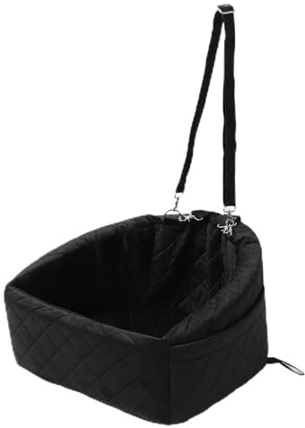 Hundstol Bilbaksäte, Stabil Hundbilstol Hundlåda med Fästremmar, Vattentät Hundbilstol för Baksäte i Bilen, för små och Medelstora Hundar 50x52x28cm (Ejoyousuxgg1nmepb-11)