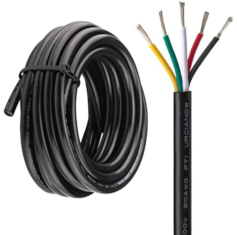 URCIANOW 20AWG 5 Core 0.5mm Cable 5M UL2464 Low Voltage