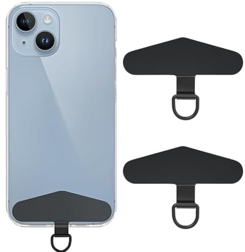 SIVZUMO 2 almohadillas universales de acero inoxidable, parche multifuncional para teléfono móvil, cadena universal para teléfono móvil, parche para la mayoría de teléfonos - Negro