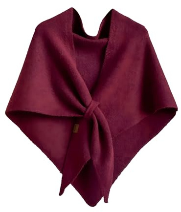 Enfärgad Sjal För Alla årstider Koreansk Kashmirstickad Kofta Sjal I Ull, Pashmina För Kvinnor (Solid Red-A)