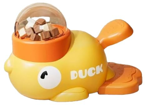 Dispensador interactivo de golosinas para perros en forma de pato, alimentador lento (rompecabezas de estimulación mental) para perros pequeños y medianos, comedero para mascotas, dispensador de