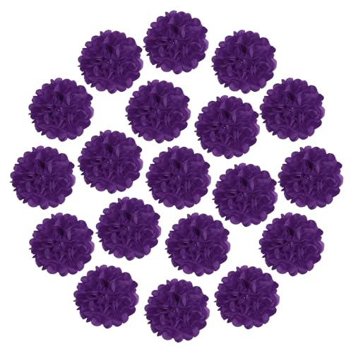 QUARKZMAN 20 Piezas De Pompones De Papel De Seda Decoraciones Para Morado