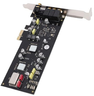 Tosuny Tarjeta de Sonido PCIe HiFi con SSS1700, Tarjeta de Sonido de 7,1 Canales, Interfaz de Audio Coaxial óptica, 120dB +N, Plug & Play
