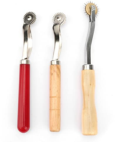 HEEPDD Rueda de trazado, Herramienta de Corte de Marcador de Punto de Rueda de Costura de Arte 3pcs para Tela de Papel de Cuero DIY Herramientas de Marcado