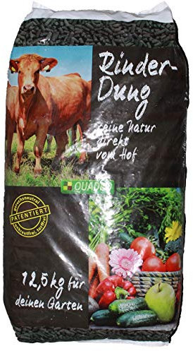 PacksAus 12,5kg Quadro RinderDung gekörnter Naturdünger, Kuhmist, Rindermist, Obst und Gemüse