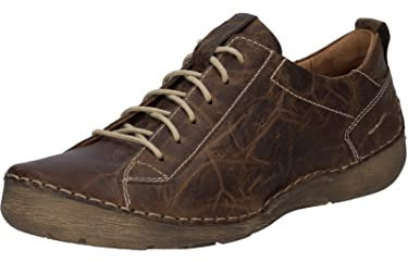 Josef Seibel Damen Low-Top Sneaker Fergey 56,Weite G (Normal),Wechselfußbett,schnürschuhe,schnürer,Halbschuhe,Brandy,40 EU