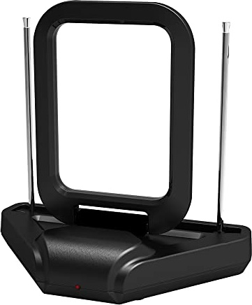 D2 UHF Indoor TV Antenna with 5G Filter, UHD/4K and DVB-T/DVB-T2 Compatible, 15km Range, Black