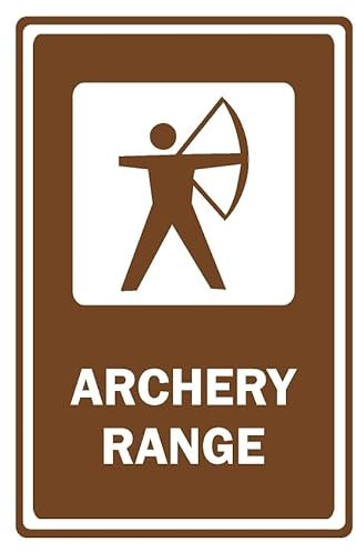 Archery range informational sign - 3mm Aluminium sign (400mm x 300mm)
