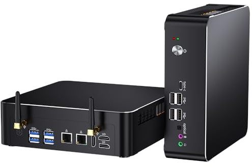 Mavsloly Mini PC i9, Core i9-9880H (jusqu'à 4,8GHz) avec 64Go de RAM DDR4, SSD NVME 1To Ordinateur de Bureau, 2 * HDMI, 1* DP, Triple écran, 4K@60Hz, 1* Type-C, Wi-FI 6E, Windows 11 Pro (TPM 2.0)
