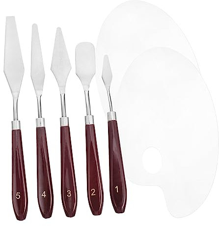 NUOBESTY 1 Satz Palette Kunstmalereibedarf Kunstmalerei-Pigmenttabletts klares Acryl DIY-Kunst ovaler Acryl-Farbmischer ovales Kunstpigmenttablett Malutensilien malen Zeichenbrett 15c Holz