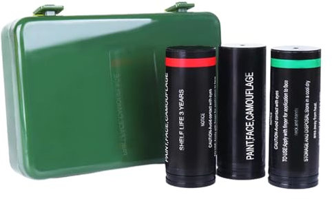 Peinture pour le visage camouflage,Peinture camouflage,Crème de camouflage extérieure | Peinture corporelle imperméable pour visage de chasse, maquillage de dissimulation longue durée avec 3 couleurs