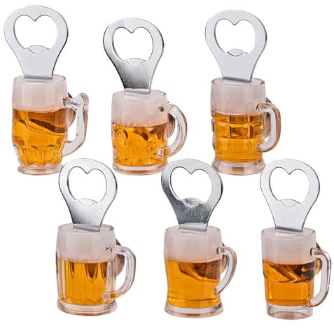 Kestek Flaschenöffner Bierkrug Öffner Krug mit Magnet 6 Ausführungen