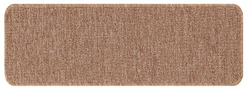 vidaXL Tappetini Antiscivolo per Scale 15 PCS Giallo 60 x 25 cm PP, Tappetini per Scale Eleganti, rettangolari, Resistenti, Design Minimalista, Base Antiscivolo, per la Sicurezza a casa