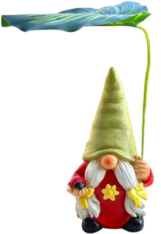 Decoration de gnome de jardin - Raszwerge pour l'extérieur | Statut stable à la statue d'animaux 16,5 cm figures de hartrersin déco pour jardin étang terrasse plage intérieur extérieur d'entrée de Noë