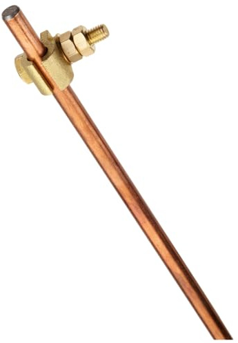 3/8 4' 1200mm Copper bond Electrical Earth Rod Grounding Rod & Clamp